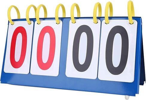 3/4 Scoreboards Digit Portable Flip Sports Scoreboard Score Conuter for Table Tennis Basketball,4 Digits in Saudi Arabia