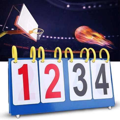 3/4 Scoreboards Digit Portable Flip Sports Scoreboard Score Conuter for Table Tennis Basketball,4 Digits in Saudi Arabia
