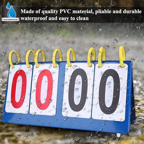 3/4 Scoreboards Digit Portable Flip Sports Scoreboard Score Conuter for Table Tennis Basketball,4 Digits in Saudi Arabia