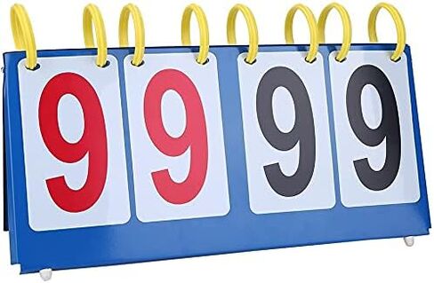 3/4 Scoreboards Digit Portable Flip Sports Scoreboard Score Conuter for Table Tennis Basketball,4 Digits in Saudi Arabia