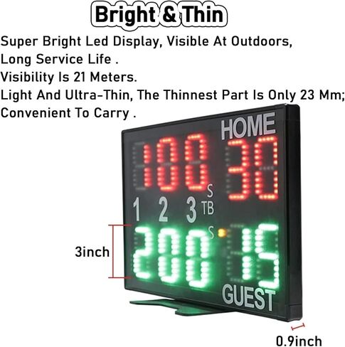 Digital Scoreboard,LED Scoreboard,Indoor Digital LED Scoreboard Tabletop Score Board for Basketball Volleyball Tennis Boxing Match Game Scoreboard.,Scoreboard+Stand,Scoreboards in Kuwait