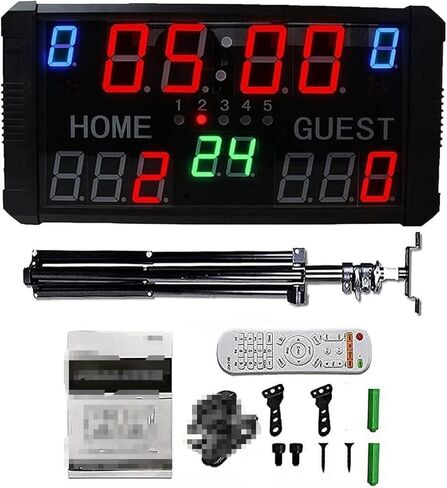 LED Portable Desktop Scoreboard, Professional Outdoor 14 Digit Multi Sport Electronic Digital Basketball Scoreboard,Suit B in Kuwait