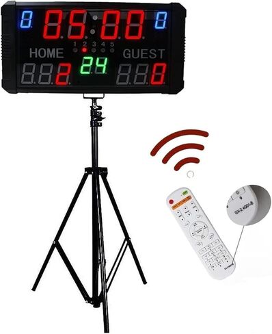 LED Portable Desktop Scoreboard, Professional Outdoor 14 Digit Multi Sport Electronic Digital Basketball Scoreboard,Suit B in Kuwait