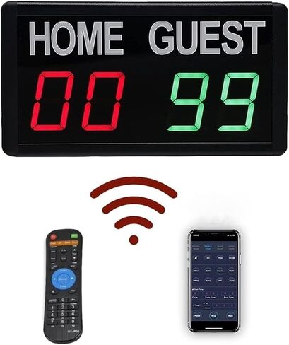 LED Digital Scoreboard Wall-Mounted Scoreboard, 4-Digit Electronic Football Substitution Card,Electronic Display in Kuwait