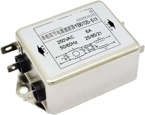 YB610B-1A/3A/6A/10A/20A Dual-Section Enhanced Single-Phase AC Power Filter 220V Anti-Interference Inverter Driver(YB610B-20A Bolt Type) in Saudi Arabia