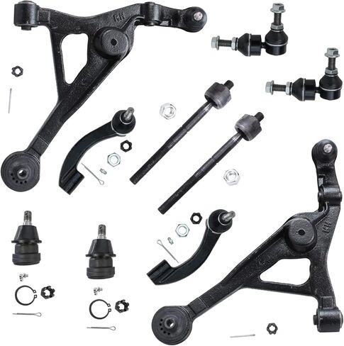 Detroit Axle - Front 10pc Stemention Kit for RWD 2011-2019 Chrysler 300 Dodge Charger Challenger ، 6 Control Arms 2 Lower Ball Comborts 2 Sway Bars 2012 2013 2015 2015 2017 2017 Replace in Kuwait