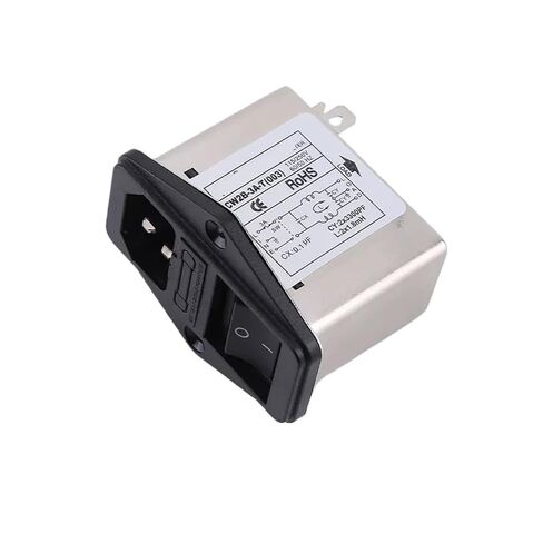 CW2B-10A-T 003 Single-Phase AC Socket Power Filter Anti-Interference 220V Black Switch with Fuse(CW2B-6A-T 003) in Saudi Arabia