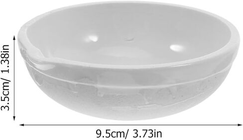 2pcs Ceramic Evaporating Basin Porcelain Mixing Dish Bowls for Laboratory Experiments Scientific Teaching Chemical Stability White in Saudi Arabia