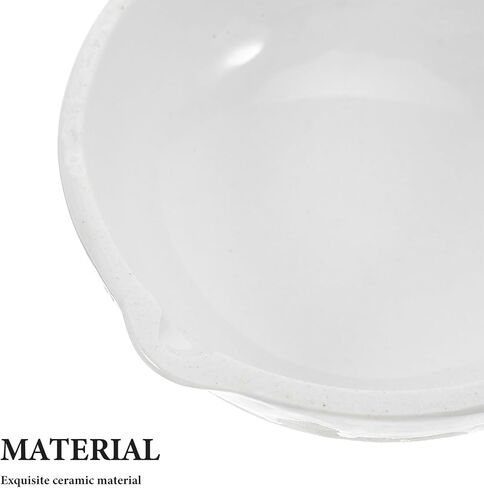 2pcs Ceramic Evaporating Basin Porcelain Mixing Dish Bowls for Laboratory Experiments Scientific Teaching Chemical Stability White in Saudi Arabia