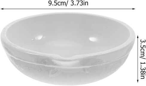 2pcs Ceramic Evaporating Basin Porcelain Mixing Dish Bowls for Laboratory Experiments Scientific Teaching Chemical Stability White in Saudi Arabia