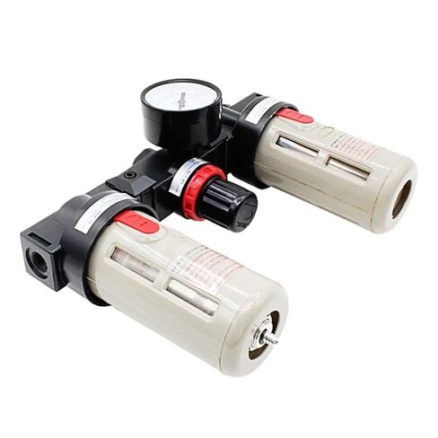 وحدات FRL للهواء الهوائي BC2000/3000/4000 1/4 3/8 1/2 بوصة مقياس ضغط التصريف اليدوي نوع منظم التصفية (عنصر النحاس، 3/8") in Kuwait