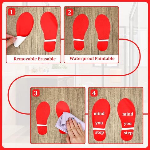 Crime Scene Stickers 60Pcs Black PVC Footprint Floor Decals Stickers, 7 X 2.76 Inch Agent Foot Prints for Classroom Floor Line Up Guide Direction Sticker for Home Office Party Decor in Saudi Arabia