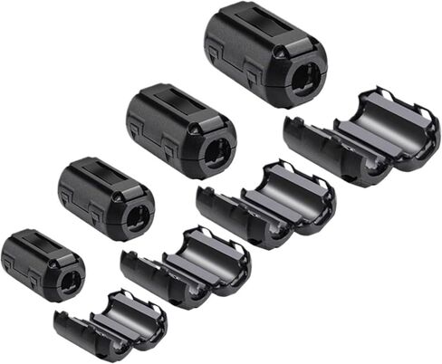 20/100 قطعة 3.5/5/7/9/13 متر أسود مغناطيسي فلتر الضوضاء حلقة المشبك خنق لفائف كليب المفاجئة كابل (11MM-ui650 ، 20 قطعة) in Kuwait