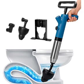 BOTEMY High Pressure Toilet Plunger & Drain Auger with Real-Time Gauge, Heavy-Duty Air Unclogger for Toilets, Sinks & Drains in Saudi Arabia