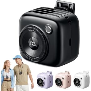 مروحة خصر محمولة، مروحة يمكن ارتداؤها قابلة لإعادة الشحن مع شاشة LED، 3 سرعات، بطارية 3000 مللي أمبير في الساعة، وقت تشغيل 10 ساعات، تدفق هواء توربو 14500 دورة في الدقيقة، مشبك على الحزام/القميص/القبعة، مروحة للرقبة للسفر، في الهواء الطلق، هدية للرجال - ع in Kuwait