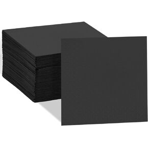 Ginkgo 100 Pack Cocktail Napkins, 2-Ply Disposable Black Paper Napkins Bulk for Wedding, Bar, Beverage, Party and Dessert in Kuwait