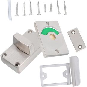 DOITOOL Indicator Door Lock for Bathroom Stall with Occupied Vacant Display Stainless Steel Latch for Public Restrooms Commercial Toilet Partition Lock with Privacy Signs in Kuwait