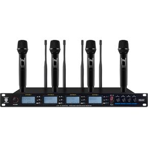 PRORECK UK-4000 UHF 4 Channel Wireless Microphone System with Four Handheld Microphone, Perfect for Home Karaoke/smallgatherings (UK-4000) in Kuwait