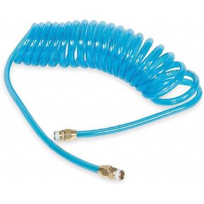 Speedaire 10 ft. Polyurethane Coiled Air Hose, Blue - 1VEJ8 in Kuwait