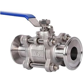 1/2 "3/4" 1 "SS304 الفولاذ المقاوم للصدأ SS316 صمام الكرة الصحية 3 نوع الطويق المشبك ثلاث قطع(1) in Kuwait
