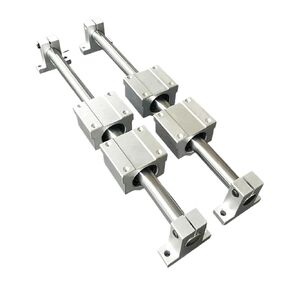 2 قطعة اسطوانة المحور البصري السكك الحديدية الخطية L300-1400mm 4 قطعة دعامات محمل SK (2WC12 4UU 4SK ، 450 مللي متر) in Kuwait