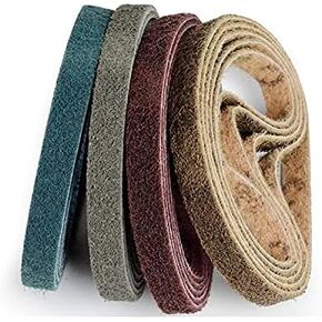SHENGANG 10pcs 330 * 10mm Non-Woven Nylon Abrasive Sanding Belt, 520 * 20MM for Stainless Steel Metal Striping Deburring (Color : 240, Size : 520x20mm x 5pcs) in Saudi Arabia