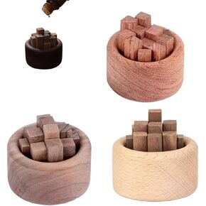 Wood Diffuser,3 Set of Wood Diffuser for Essential Oils,Car Fragrant Small Aromatherapy Diffuser Woodpile Shaped for Home Office Decoration,Black Walnut,Beech, Pear Wood in Kuwait