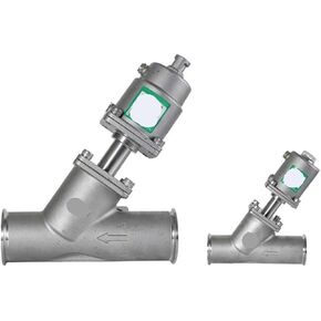 1 قطعة تركيب سريع صمام مقعد زاوية هوائي 304 الفولاذ المقاوم للصدأ Y نوع صمام إيقاف البخار بدرجة حرارة عالية (2 "، B Type_Single-Acting) in Kuwait