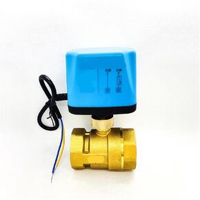 1-1/4 "صمام كروي نحاسي خطين مغلقين عادة ومفتوحين بشكل طبيعي 220 فولت 24 فولت 12 فولت صمام تبديل صمام المياه (12VDC_مغلق عادي) in Kuwait