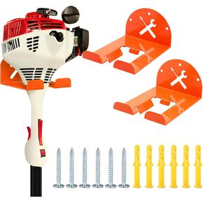 Trimmer Rack Wall Mount - Heavy Duty Wall Hanger for Grass Trimmer Garden Tools Chainsaw Hedge Trimmer 3 Pack Orange in Saudi Arabia