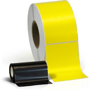 4" X 6" Thermal Transfer (Requires Ribbon) Perfed Stickers Labels for Shipping Labels & Color Coding - 1000 Per Roll on 3" Core - Compatible with Zebra, Datamax, Sato, and More (12 Pack, Pink) in Kuwait