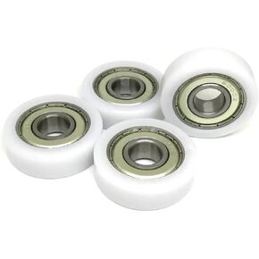 4 Pieces 6x26x8 mm S626ZZ Coated Bearing POM Flat Roller BS62626-8 26 OD Drawer Rail Guide Nylon Wheel Side Pulley(BS60830-7 8x30x7) in Kuwait
