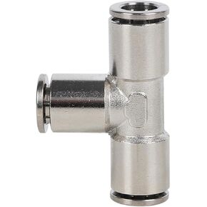 Pneumatic Components Copper Fittings All-Copper PE Tee Connector Stainless Steel Air Path Quick 1Pcs(StainlesssteelPE12) in Kuwait