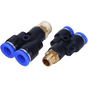 PX Thread Side Tee Y Type Pneumatic Cylinder Hose Quick Insert External Tooth Gas Pipe Joint 1Pcs(6-03) in Kuwait