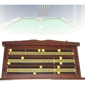 Snooker Pool Scoreboard, Billiards Scoreboard, Durable Rubber Track & Rubber Running Wheel, Wall-Mounted Billiard Score Keeper, for Players Home Club Supplies in Kuwait