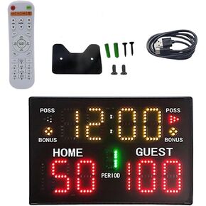 LED Digital Scoreboard Electronic Scoreboard, Basketball Scoreboard & Timer Shot, for Multisports Indoor in Kuwait