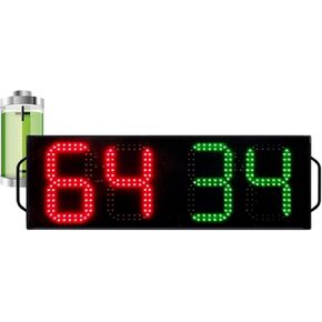 Electronic Large Basketball Scoreboard,LED Football Replacement Board Football Referee Injury Stop Time Display Electronic Football Scoreboard Battery in Kuwait