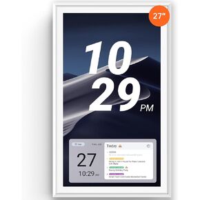 ApoloSign 27" Digital Calendar: Dual Mode Calendar with Google Play & Multi-calendar Sync, Electronic Planner & Chore Chart, Smart Touchscreen, Interactive Display for Family Schedules (Teak Wood, 27-inch) in Saudi Arabia