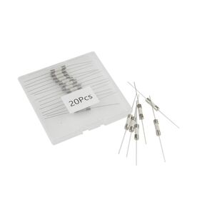 MFLAMO T3.15A Fuses T3.15AH250V Ceramic Axial Lead Fuse 5x20mm/0.2''x0.79'' Delay Slow Melting 3.15AMP 250V Delay Fuse Packag in a Clear Environmental Protection Plastic Box (20PCS), Silver in Kuwait