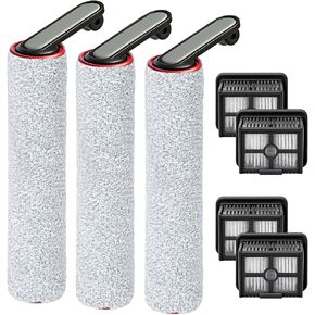 فرشاة دوارة وفلتر بديل متوافق مع Dreame H12 Pro، H12 Dual، G10 Pro ملحقات المكنسة الكهربائية الرطبة والجافة اللاسلكية، 3 عبوات من الفرش الدوارة + 4 عبوات من مرشحات المكنسة الكهربائية in Kuwait