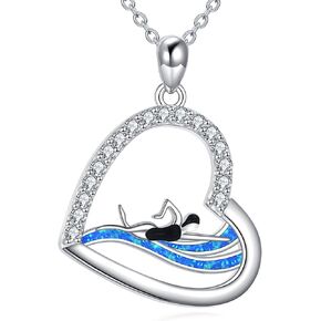 قلادة السباحة من الفضة الإسترلينية الملهمة قلادة السباحة الرياضية للنساء مدرب السباحة للأم in Kuwait