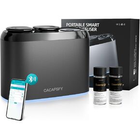 Waterless Scent Diffuser,Two 50ml Hotel Scent Oils Included-Whole House Air Freshener-Scent Diffusers for Home,Office,Essential Oil Diffuser Large Room,Smart, Cold-Air Tech,App Control in Kuwait