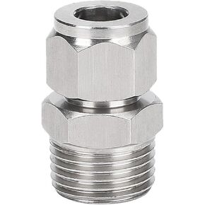 304 PC Straight-Through Card Sleeve Pneumatic Joint Stainless Steel Lock Female Air Pipe Quick Connector 6-1/8-2/10-3 1Pcs(304cardholderpc12-03) in Kuwait