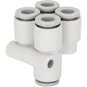 Y-shaped Five Way Pneumatic Connector KQ2UD04-08 Tracheal Quick Plugs One Turn Four Variable Diameter PRG08-10 1Pcs(KQ2UD6-04带螺纹) in Kuwait