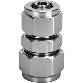 304 Stainless Steel Pneumatic Quick Twist Joint PU8 Straight Through Intermediate PG8-6 Variable Diameter Air Pipe Lock Female 1Pcs(快拧直通PU8) in Kuwait