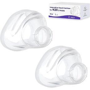 Replacement Nasal Cushion for ResMed AirFit N20, Compatible with Original Airfit N20 Frame, Reliable Seal & Perfect Fit Replacement Mask Cushion, Covers Nose, 2-Pack, Large in Saudi Arabia