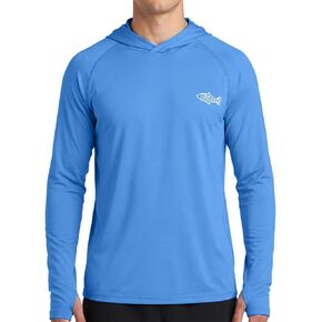 Men's Sun Protection Hoodie UPF 50 Long Sleeve Rash Guard Fishing Shirt with Hood Hiking Lightweight Hooded in Saudi Arabia