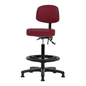 توماس VHBST-RG-T1-BF-RG-c8582 مقعد مرتفع بقاعدة من النايلون الخلفي والأسود، مع إمالة، حلقة قدم سوداء، انزلاقية، كحلي in Kuwait