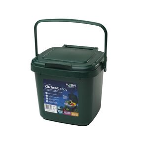 EcoSafe KCGRN Kitchen Caddy Food Waste Bin, Plastic, 2.5 Gallon, Green in Kuwait