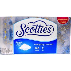 (4 Pack) Scotties 2-Ply Facial Tissues, 148 Sheets Per Box in Kuwait